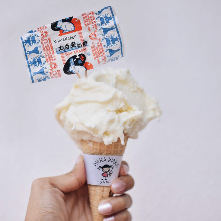 Waka Waka Gelato也顺应潮流推出大白兔奶糖口味雪糕。-摘自Waka Waka Gelato脸书-