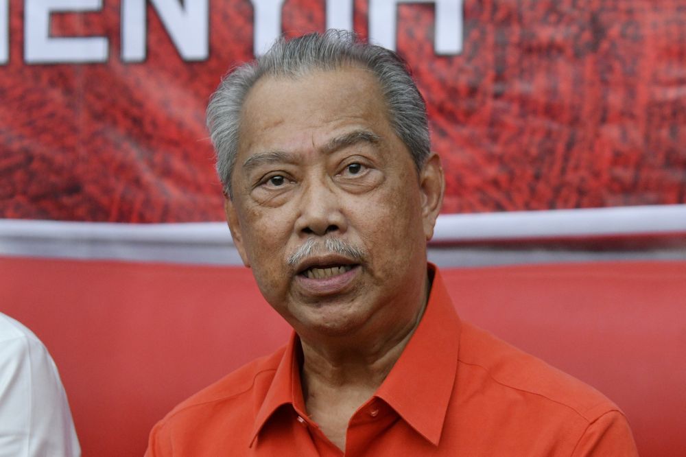 Tan Sri Muhyiddin Yassin speaks to reporters at the Pakatan Harapan operations centre in Semenyih February 21, 2019. u00e2u20acu2022 Picture by Shafwan Zaidonn