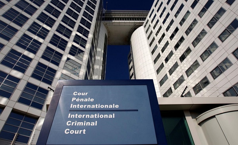 FILE PHOTO: The entrance of the International Criminal Court (ICC) is seen in The Hague, Netherlands, March 3, 2011. REUTERS/Jerry Lampen/File Photo