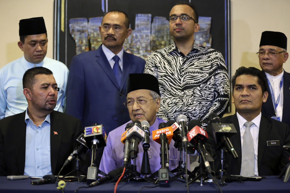 PPBM chairman Tun Dr Mahathir Mohamad speaks during a press conference at the Perdana Leadership Foundation in Putrajaya March 15, 2019. u00e2u20acu201d Picture by Yusof Mat Isa