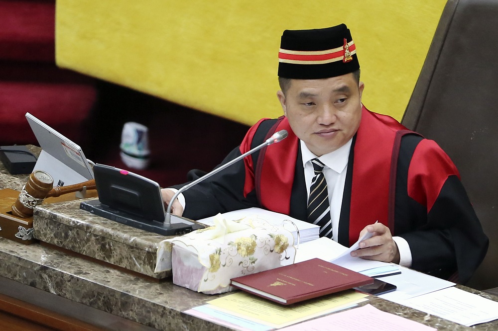 Selangor State Assembly Speaker Ng Suee Lim speaks during the Selangor State Assembly session in Shah Alam March 19, 2019. u00e2u20acu201d Picture by Yusof Mat Isa