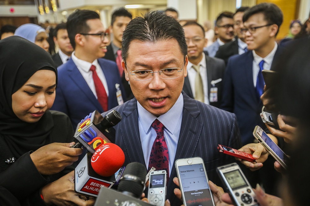Deputy Speaker Nga Kor Ming speaks to reporters in Parliament in Kuala Lumpur March 25, 2019. u00e2u20acu201d Picture by Firdaus Latif