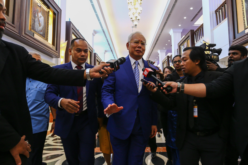 Datuk Seri Najib Razak arrives in Parliament Kuala Lumpur March 28, 2019. u00e2u20acu201d Picture by Hari Anggara