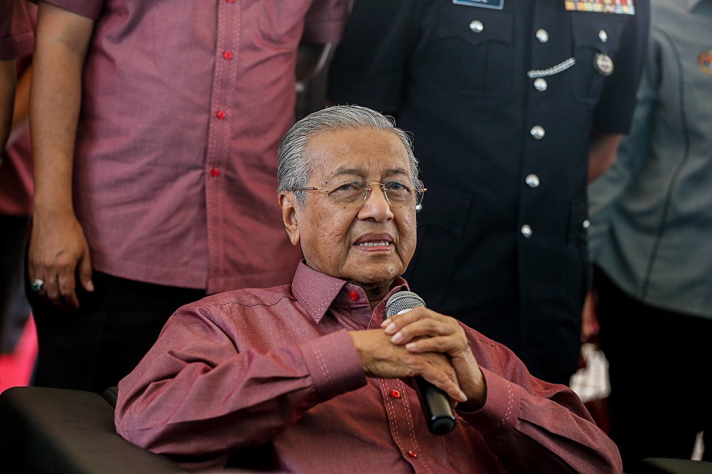 Prime Minister Tun Dr Mahathir Mohamad speaks during a press conference after officiating the Adly Hotel Chenang in Langkawi March 30, 2019. u00e2u20acu201d Picture by Sayuti Zainudin