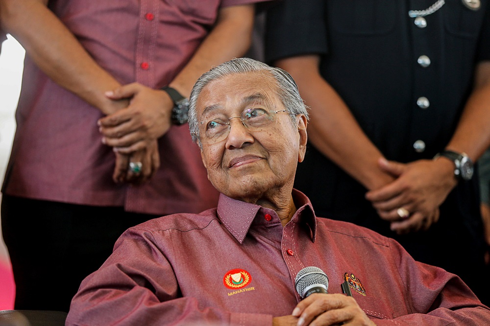 Prime Minister Tun Dr Mahathir Mohamad at a press conference after officiating the Adly Hotel Chenang in Langkawi March 30, 2019. u00e2u20acu201d Picture by Sayuti Zainudin