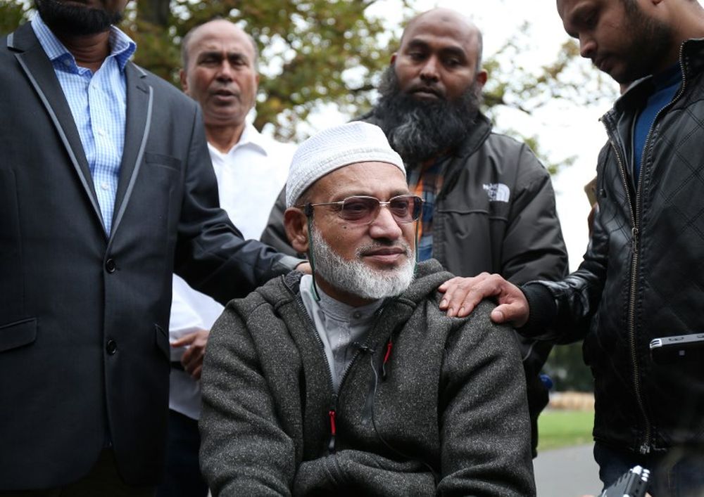 Farid Ahmad , who survived the Al Noor mosque shootings but his wife Husna was killed, speaks to the media in Christchurch on March 17, 2019, two days after a shooting incident at two mosques in the city. u00e2u20acu201d AFP pic