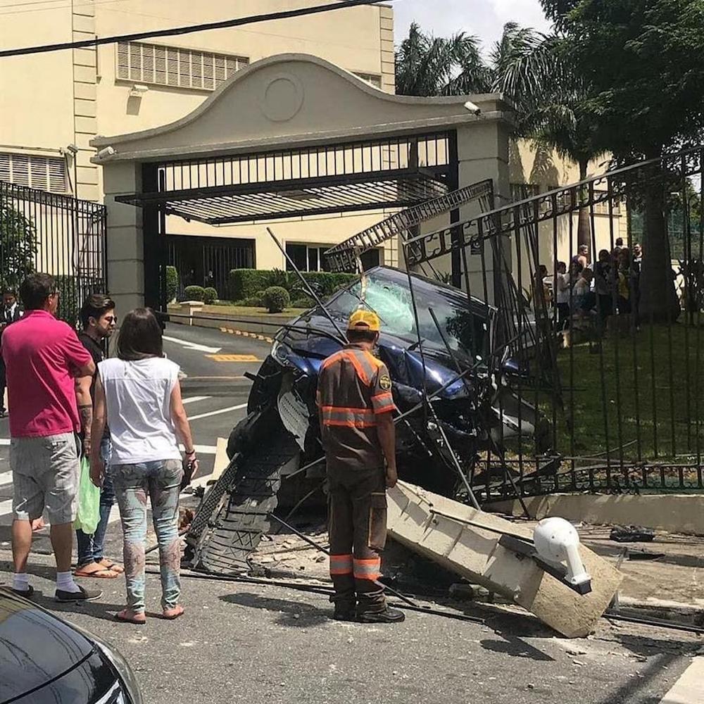 A picture falsely depicting Prime Minister Tun Dr Mahathir Mohamad and wife Tun Dr Siti Hasmah Mohamad Ali in an accident. u00e2u20acu201d Picture taken from social media