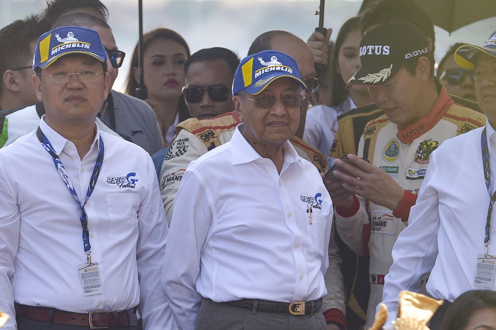 Prime Minister Tun Dr Mahathir Mohamad attends the Asia GT Festival at the Sepang International Circuit March 17, 2019. u00e2u20acu201d Picture by Mukhriz Hazim