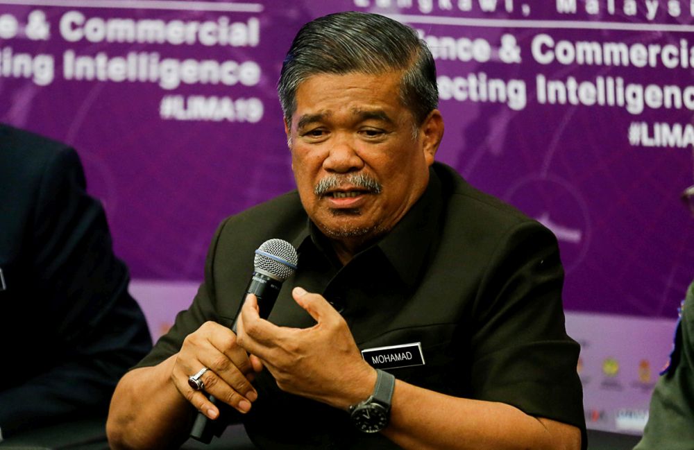 Minister of Defence Mohamad Sabu speaks during a press conference at the Mahsuri International Exhibition Centre, Langkawi March 29, 2019.u00e2u20acu201d Picture by Sayuti Zainudin