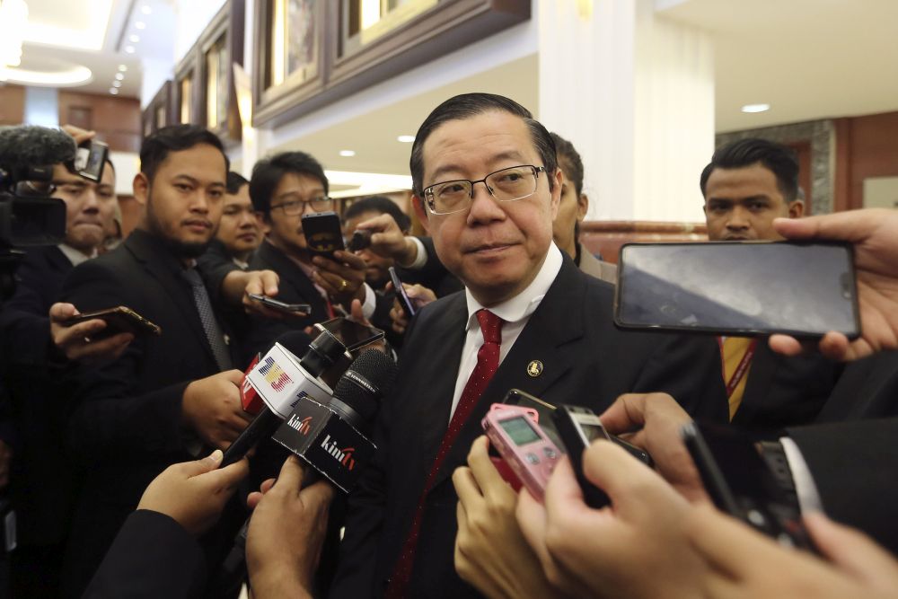 Finance Minister Lim Guan Eng speaks to reporters at Parliament in Kuala Lumpur March 26, 2019. u00e2u20acu201d Picture by Yusof Mat Isa