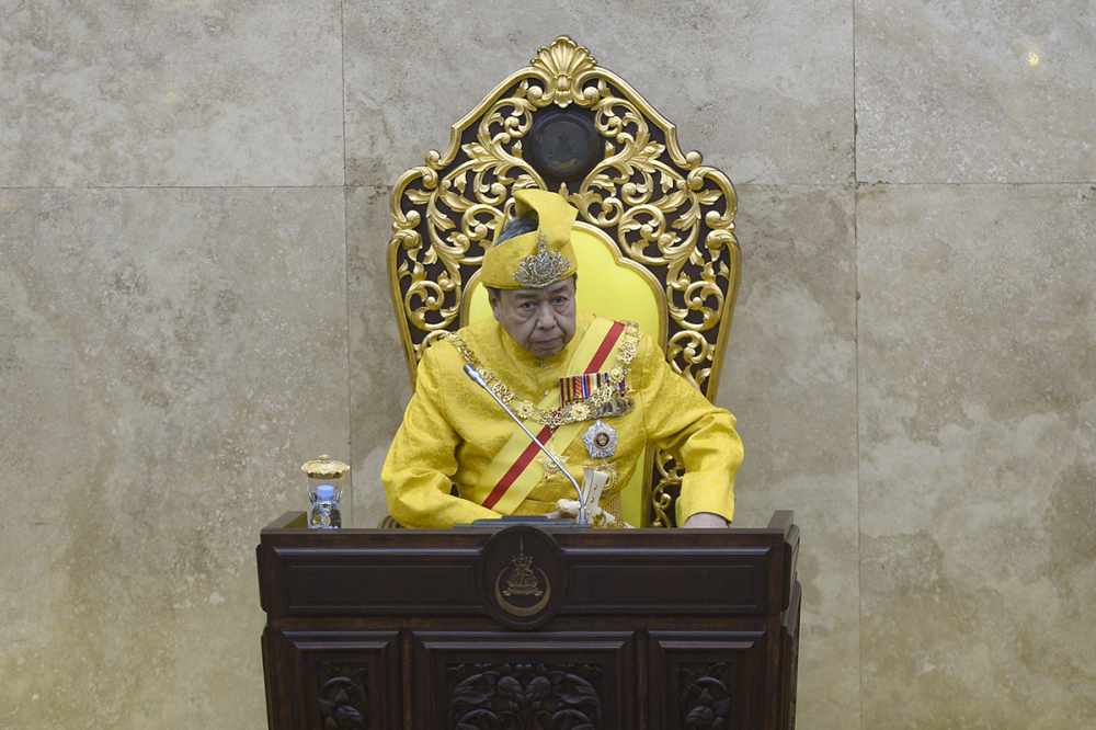 Sultan of Selangor Sultan Sharafuddin Idris Shah attends the 14th opening ceremony for the second term of Selangor State Assembly in Shah Alam March 18, 2019. u00e2u20acu2022 Picture by Mukhriz Hazim