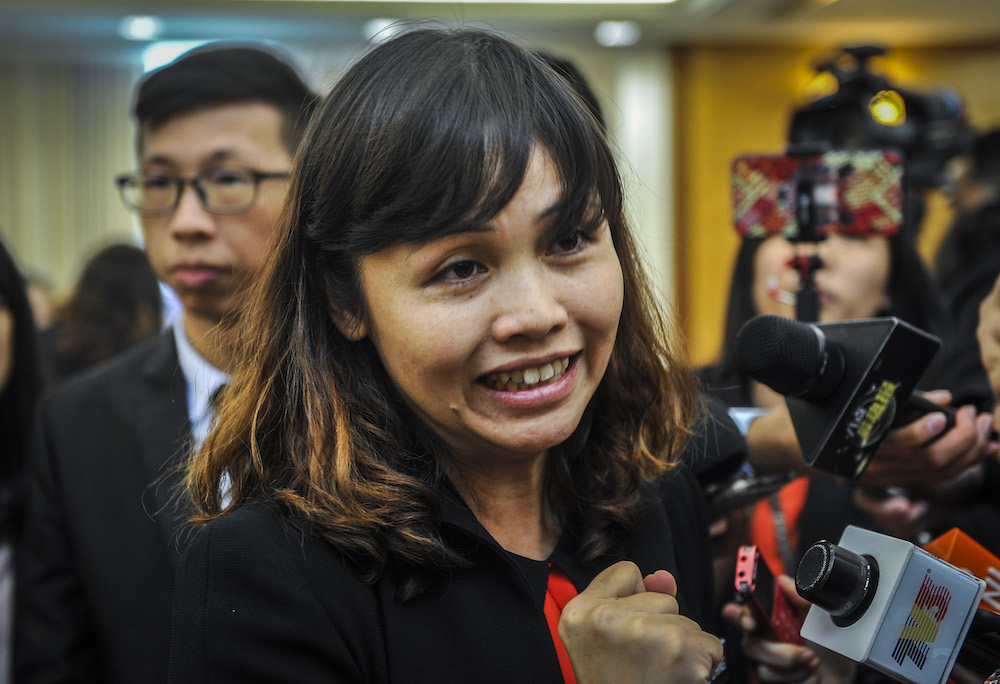 Deputy Education minister Teo Nie Ching speaks during a press conference at Parliament, Kuala Lumpur April 8, 2019. u00e2u20acu201d Picture by FIrdaus Latif 