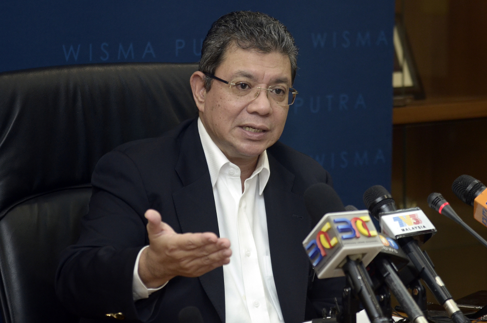 Foreign Minister Datuk Saifuddin Abdullah speaks during an interview in Putrajaya April 22, 2019. u00e2u20acu201d Picture by Mukhriz Hazim