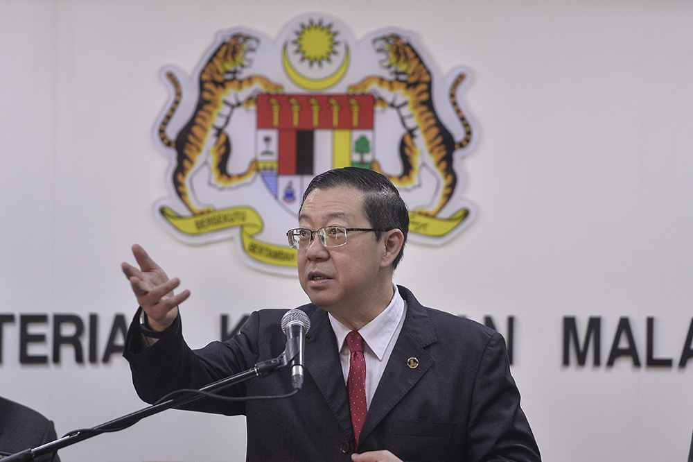 Lim Guan Eng addresses a press conference in Putrajaya April 23, 2019. u00e2u20acu201d Picture by Miera Zulyana