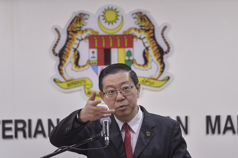 Lim Guan Eng addresses a press conference in Putrajaya April 23, 2019. u00e2u20acu201d Picture by Miera Zulyana