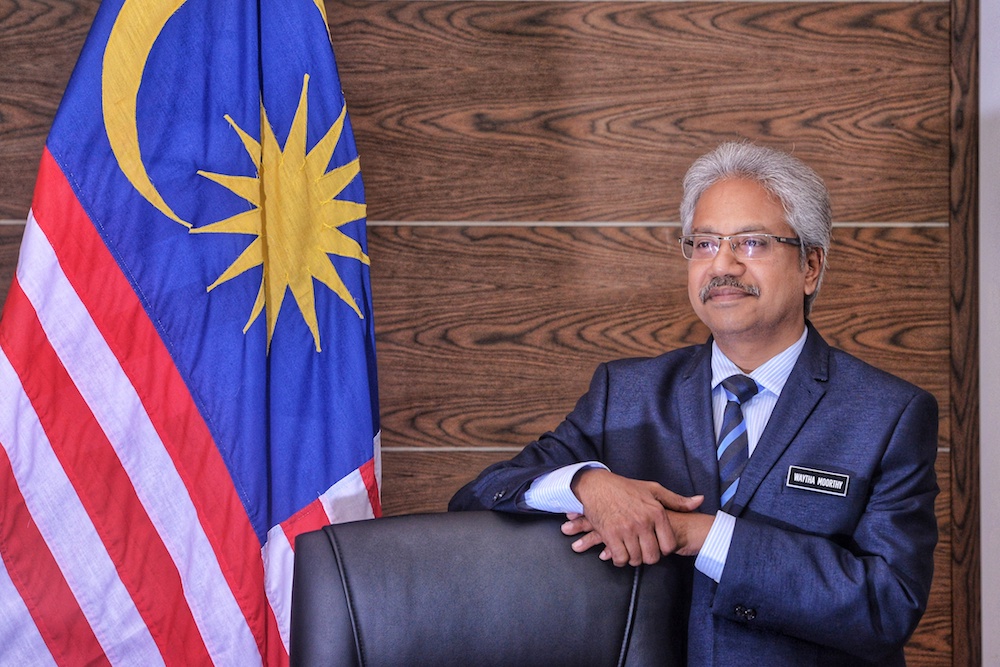 National Unity and Social Wellbeing Minister, P. Waytha Moorthy, speaks to reporters at Kompleks Perdana Putra in Putrajaya April 24, 2019. u00e2u20acu201d Picture by Shafwan Zaidon