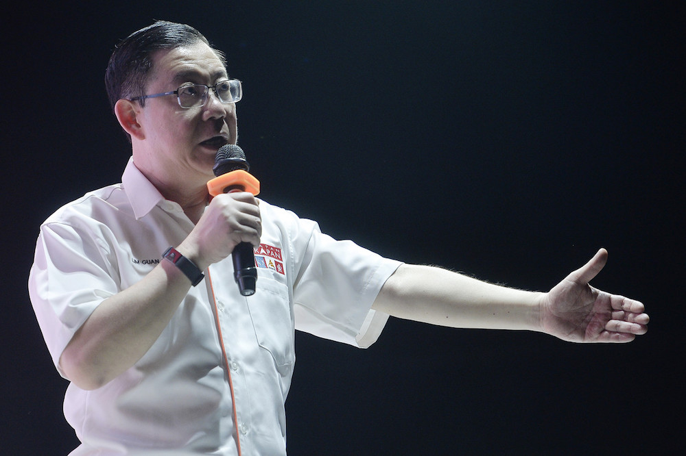 Lim Guan Eng speaks during a ceremah in conjunction with the Rantau by-election in Seremban April 5, 2019. u00e2u20acu201d Bernama pic