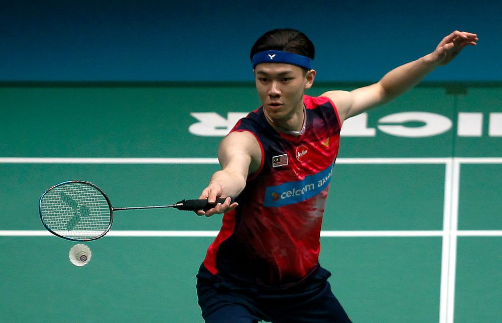 National player Lee Zii Jia playing against on the second-day of the Malaysian Open tournament at the Axiata Arena, Bukit Jalil, April 3, 2019. He lost 21-17, 19-21, 21-15. u00e2u20acu201d Bernama pic