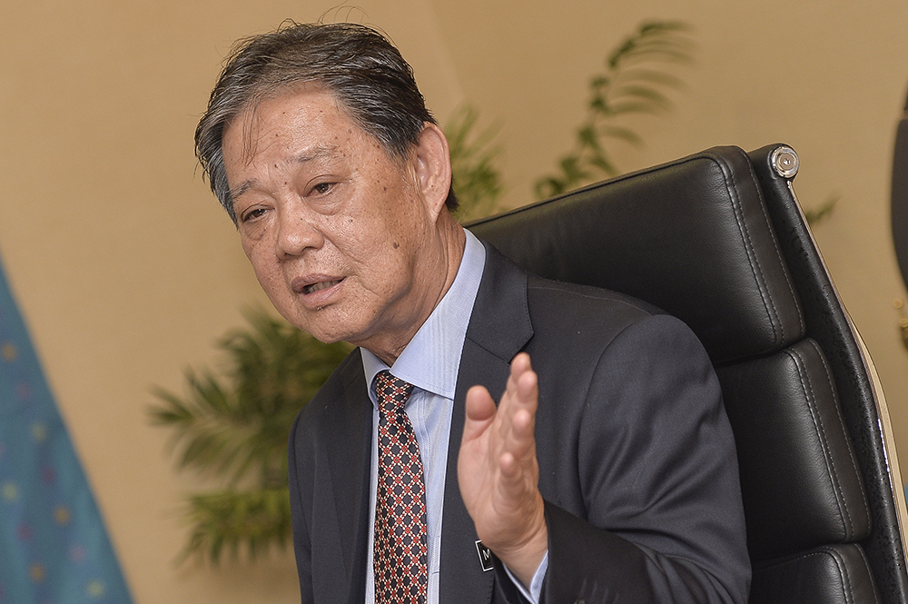 Minister of Tourism, Arts and Culture Datuk Mohamaddin Ketapi speaks to Malay Mail in Putrajaya April 22, 2019. u00e2u20acu201d Picture by Miera Zulyana