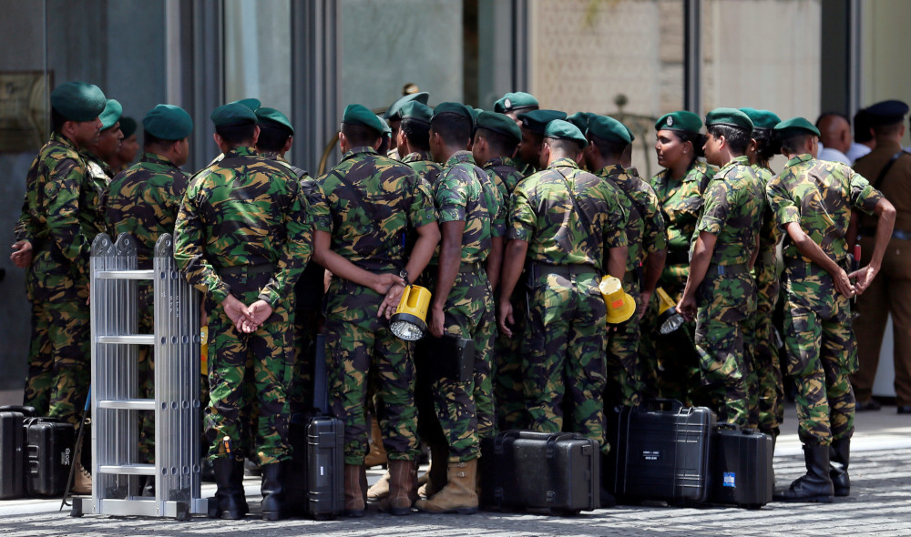 Special Task Force members prepare to go to the site of an explosion at Shangri-La hotel in Colombo, Sri Lanka April 21, 2019. u00e2u20acu201d Reuters pic