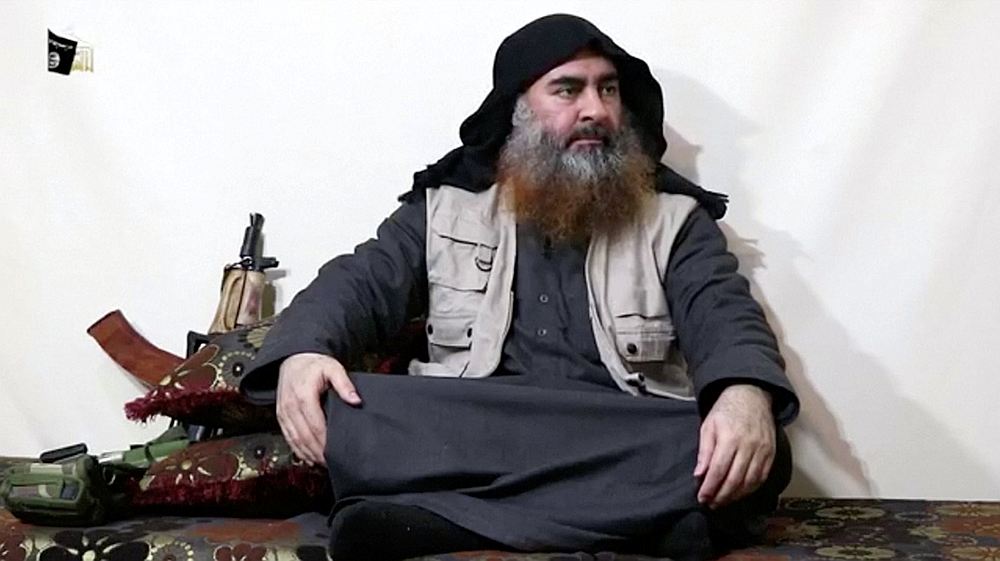 A bearded man with Islamic State leader Abu Bakr al-Baghdadi's appearance speaks in this screen grab April 29, 2019. u00e2u20acu201d Islamic State Group/Al Furqan Media Network image via Reuters