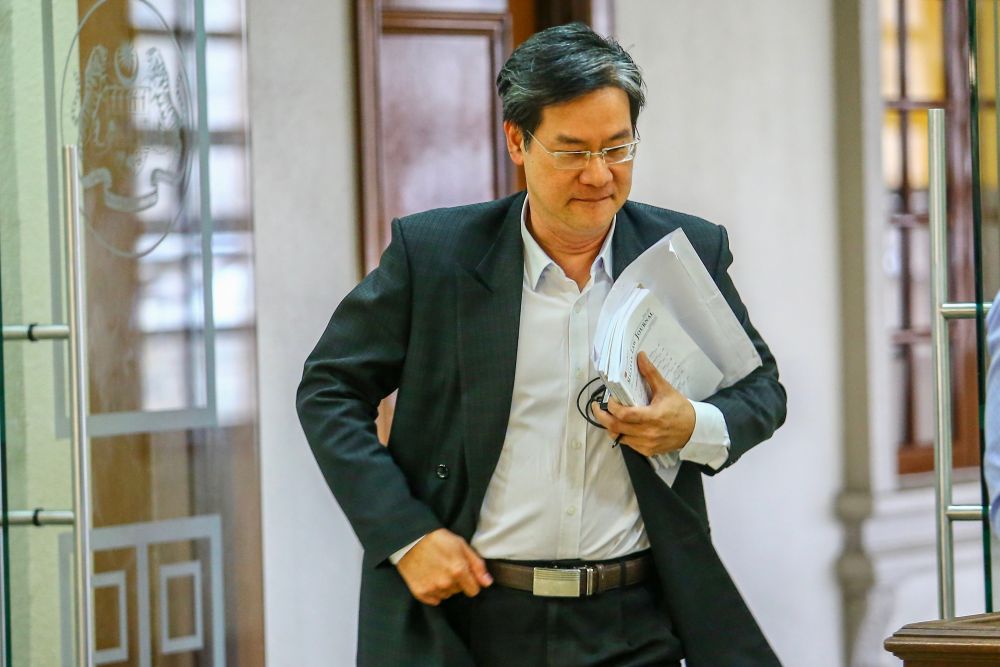 Datuk Wong Nai Chee, ex-political secretary to Datuk Seri Najib Razak, is pictured  at the Kuala Lumpur Court Complex April 23, 2019. u00e2u20acu201d Picture by Hari Anggara