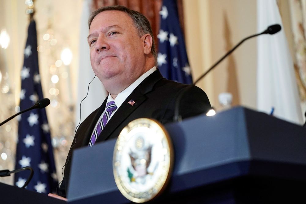 US Secretary of State Mike Pompeo speaks to the media at the State Department in Washington April 19, 2019. u00e2u20acu2022 Reuters pic