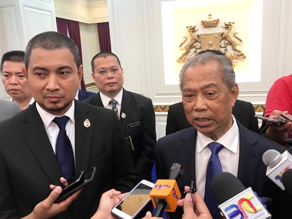 PPBM president Tan Sri Muhyiddin Yassin said Johoru00e2u20acu2122s new executive council line-up will be announced tomorrow after state ruler Sultan Ibrahim Iskandar gave his consent today. u00e2u20acu201d Picture by Ben Tan