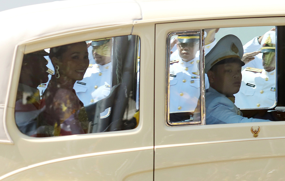 The motorcade of King Maha Vajiralongkorn and Queen Suthida arrive at the Grand Palace during his coronation in Bangkok May 4, 2019. u00e2u20acu201d Reuters pic