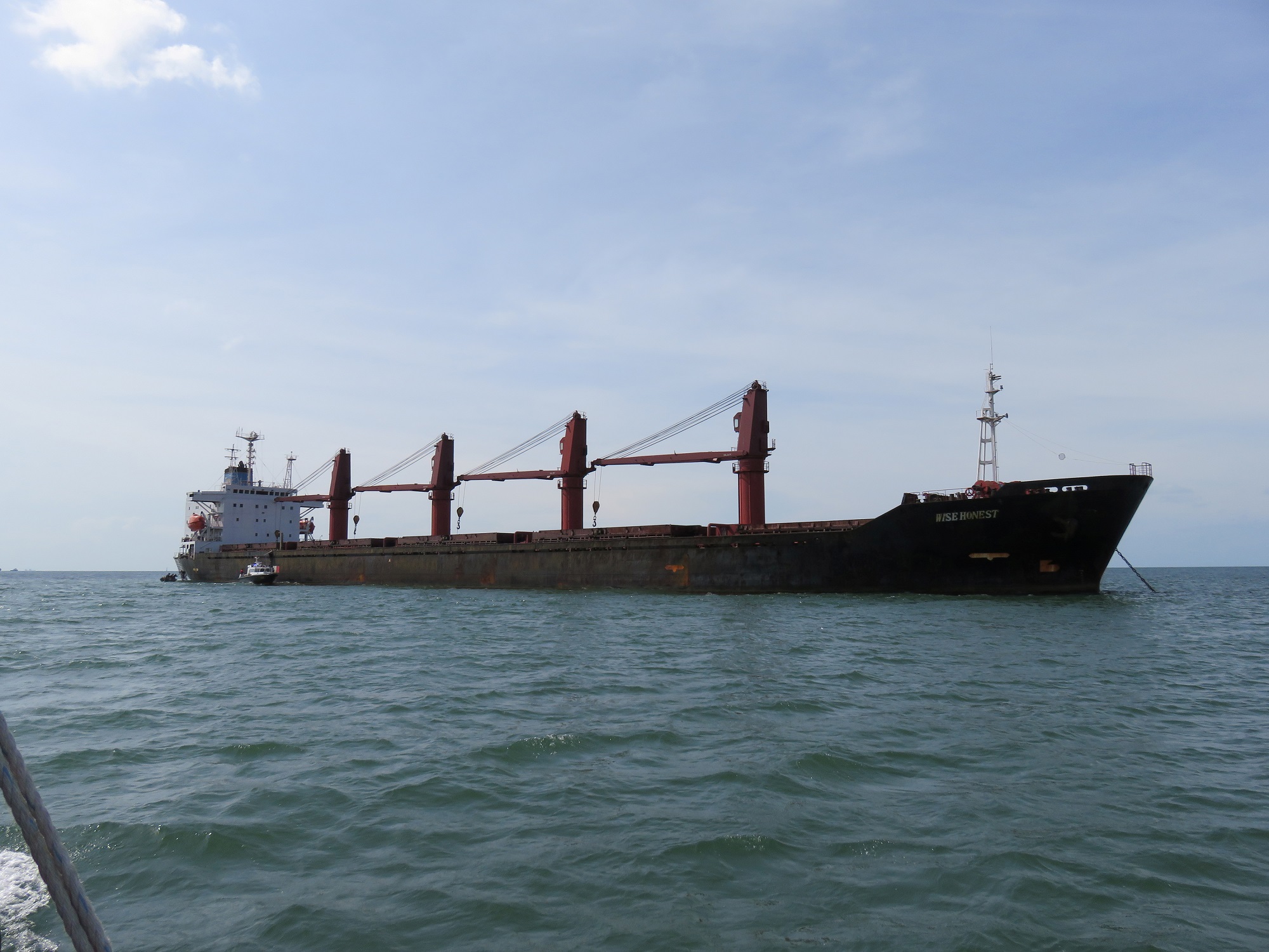 An undated image provided in a U.S. Department of Justice complaint for forfeiture released May 9, 2019 shows the North Korean vessel Wise Honest. Department of Justice/Handout via REUTERS. ATTENTION EDITORS - THIS IMAGE WAS PROVIDED BY A THIRD PARTY.