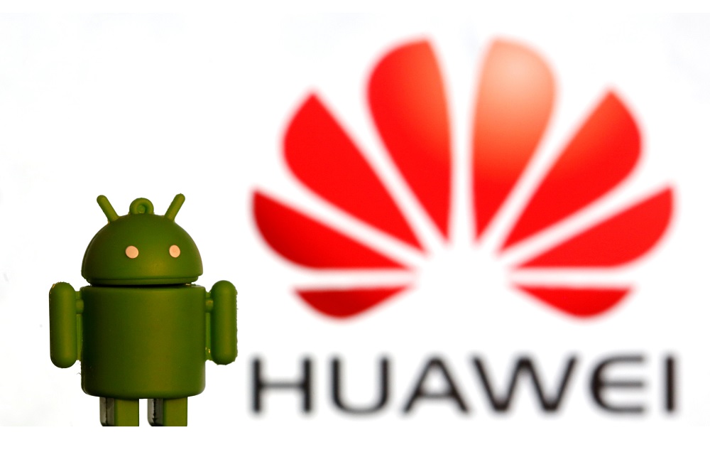 A 3-D printed Android logo is seen in front of a displayed Huawei logo in this illustration picture May 20, 2019. u00e2u20acu201d Reuters pic