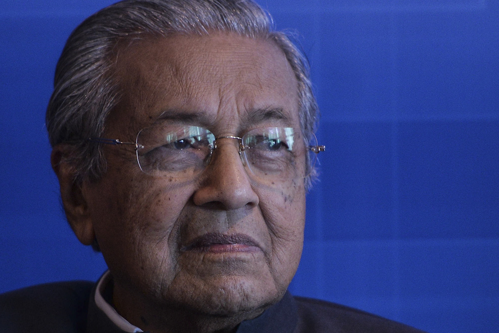 Tun Dr Mahathir Mohamad speaks to reporters during a press conference after the launch of the BOCE Malaysia/Asean Digital e-Commerce Platform in Putrajaya May 2, 2019. u00e2u20acu201d Picture by Shafwan Zaidon