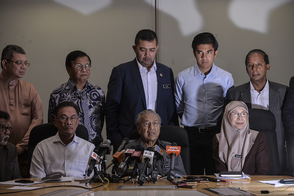 Tun Dr Mahathir Mohamad speaks to reporters during a press conference at Al-Bukhary Foundation in Kuala Lumpur May 3, 2019. u00e2u20acu201d Picture by Shafwan Zaidon