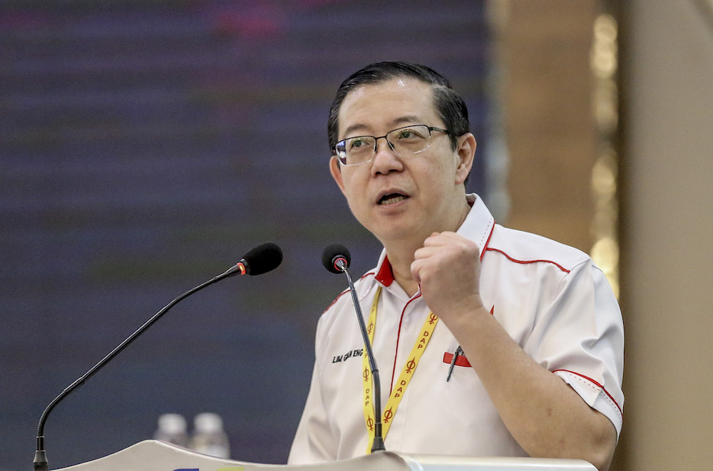 DAP secretary-general Lim Guan Eng speaks at the 2019 DAP National Conference in Shah Alam May 5, 2019. u00e2u20acu201d Picture by Firdaus Latif