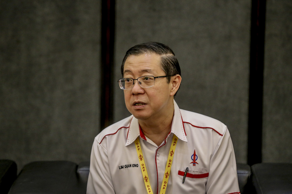 DAP secretary-general Lim Guan Eng speaks to reporters during the 2019 DAP National Conference in Shah Alam May 5, 2019. u00e2u20acu201d Picture by Firdaus Latif