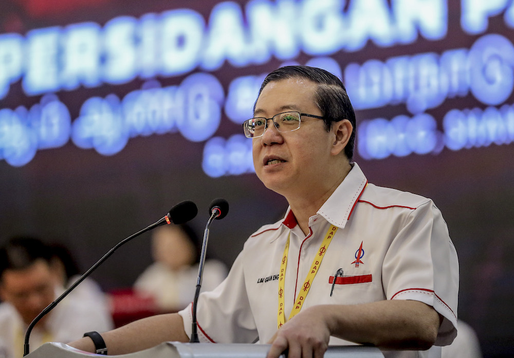 DAP secretary-general Lim Guan Eng speaks at the 2019 DAP National Conference in Shah Alam May 5, 2019. u00e2u20acu201d Picture by Firdaus Latif