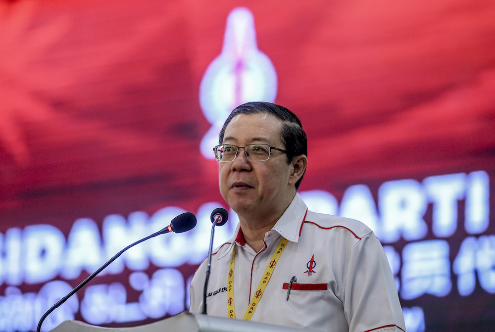 DAP secretary-general Lim Guan Eng speaks at the 2019 DAP National Conference in Shah Alam May 5, 2019. u00e2u20acu201d Picture by Firdaus Latif