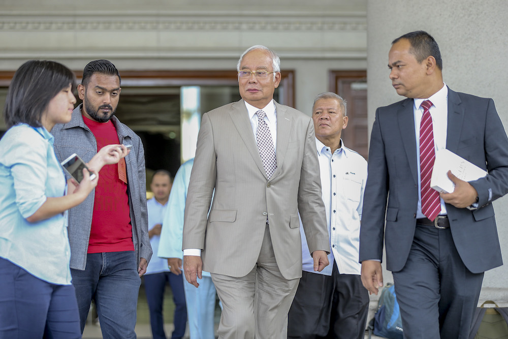 Datuk Seri Najib Razak leaves the Kuala Lumpur Court Complex May 7, 2019. u00e2u20acu201d Picture by Firdaus Latif