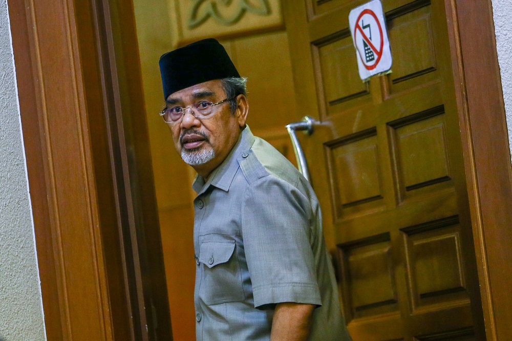 Pasir Salak MP Datuk Seri Tajuddin Abdul Rahman arrives in court to show support for Datuk Seri Najib Razak who is currently on trial in Kuala Lumpur May 9, 2019. u00e2u20acu201d Picture by Hari Anggara