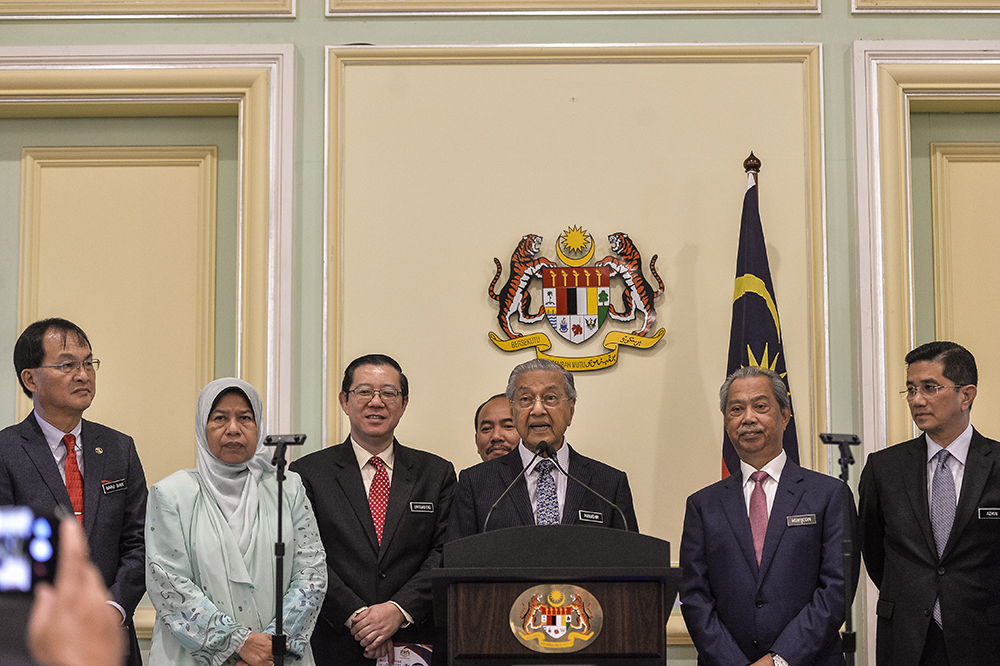 Prime Minister Tun Dr Mahathir Mohamad speaks during the launch of the u00e2u20acu02dcmyPortfolio Public Sector Work Guidance' in Putrajaya May 14, 2019. u00e2u20acu201d Picture by Miera Zulyana