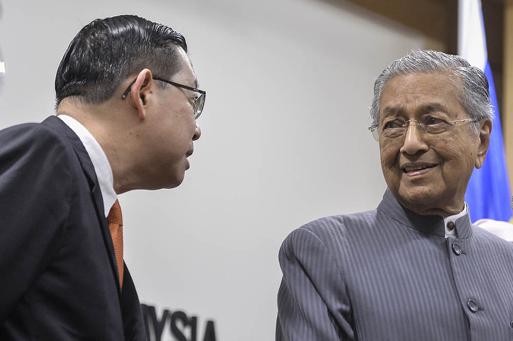 Prime Minister Tun Dr Mahathir Mohammad speaks during the National Finance Council Meeting 2019 press conference in Putrajaya on May 27, 2019. u00e2u20acu201d Picture by Miera Zulyana