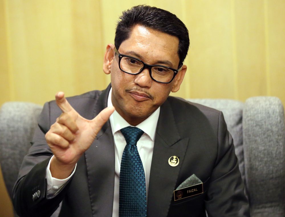 Perak Mentri Besar Datuk Seri Ahmad Faizal Azumu speaks during a press conference at the Weil Hotel in Ipoh May 7, 2019. u00e2u20acu201d Picture by Farhan Najib