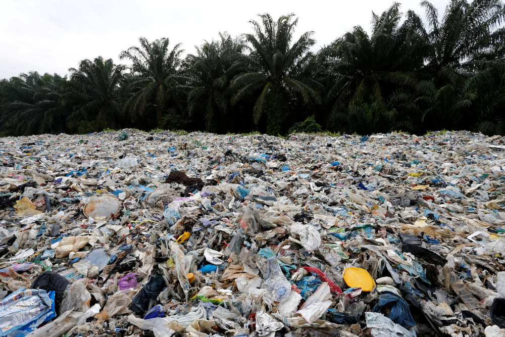Plastic waste is piled outside an illegal recycling factory in Jenjarom, Kuala Langat October 14, 2018. u00e2u20acu201d Reuters pic 
