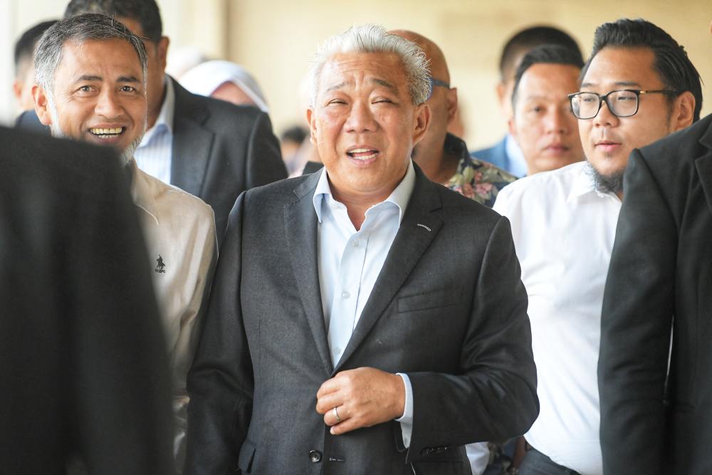 Datuk Seri Bung Moktar Radin arrives at the Kuala Lumpur Courts Complex May 3, 2019. u00e2u20acu2022 Picture by Shafwan Zaidon