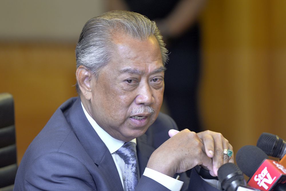 Home Minister Tan Sri Muhyiddin Yassin speaks during a media interview in Putrajaya May 2, 2019. u00e2u20acu201d Picture by Mukhriz Hazimn