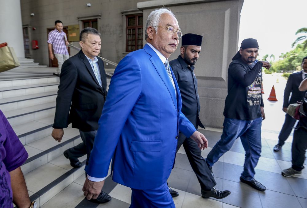 Datuk Seri Najib Razak leaves the Kuala Lumpur Court Complex May 6, 2019. u00e2u20acu201d Picture by Firdaus Latifnn