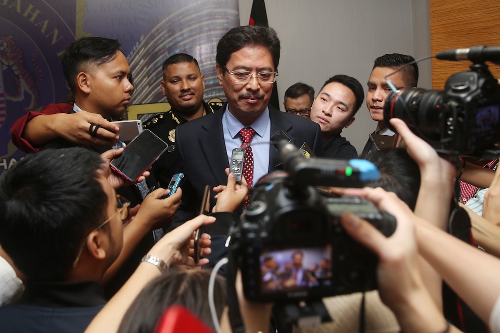 MACC deputy chief commissioner (operations) Datuk Seri Azam Baki speaks to reporters at MACC headquarters in Putrajaya June 21, 2019. u00e2u20acu201d Picture by Choo Choy May