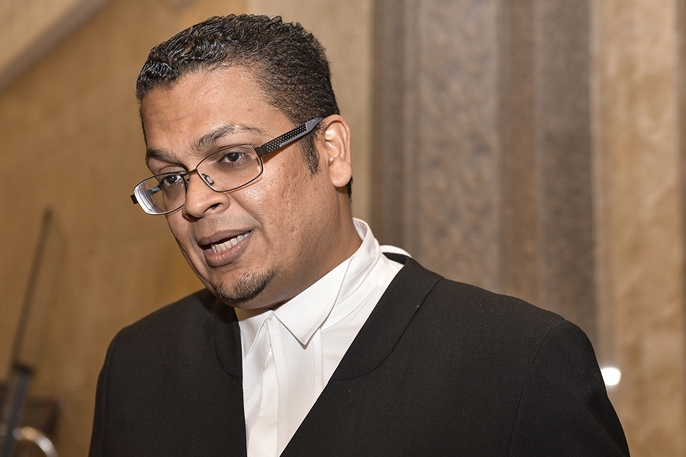 Lawyer Nizam Bashir speaks to reporters at the Court of Appeal in Putrajaya June 25, 2019. u00e2u20acu201d Picture by Miera Zulyana