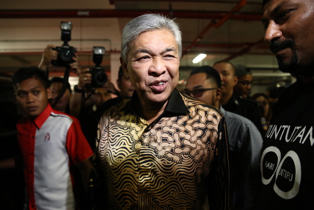 Datuk Seri Ahmad Zahid Hamidi leaves the Shah Alam High Court June 26, 2019. u00e2u20acu201d Picture by Yusof Mat Isa