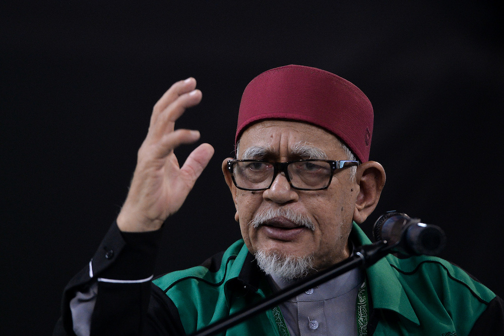 PAS President Datuk Seri Abdul Hadi Awang delivers his winding-up speech during the 65th PAS Muktamar in Kuantan June 23, 2019. u00e2u20acu201d Picture by Mukhriz Hazim